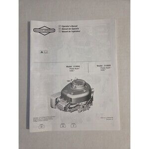 Briggs & Stratton Operators Manual For Model 210000 And Model 310000